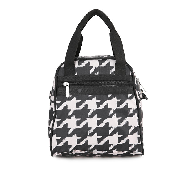 LeSportsac Tas Unisex N/S Mini Satchel In Blk/ Beige Houndstooth