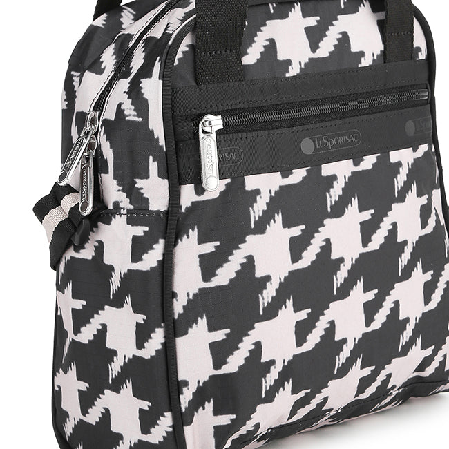 LeSportsac Tas Unisex N/S Mini Satchel In Blk/ Beige Houndstooth