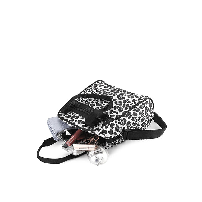 N/S Mini Satchel In Neutral Leopard