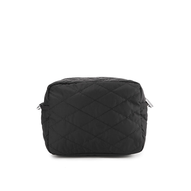 Deluxe Crossbody In Black Quilt Studs