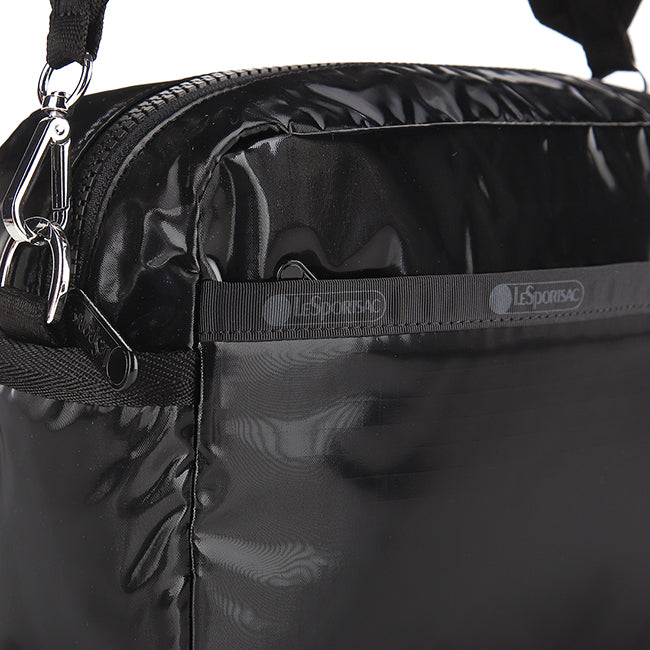 Deluxe Crossbody In Black Shine