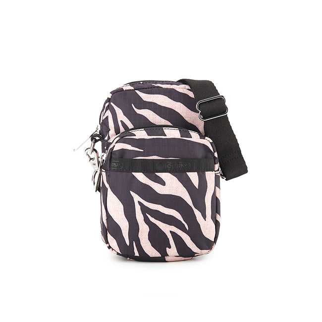 Mini Phone Bag In Raffia Zebra