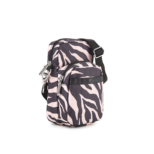 Mini Phone Bag In Raffia Zebra