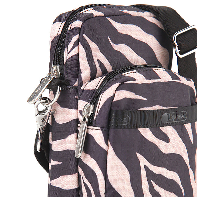 Mini Phone Bag In Raffia Zebra