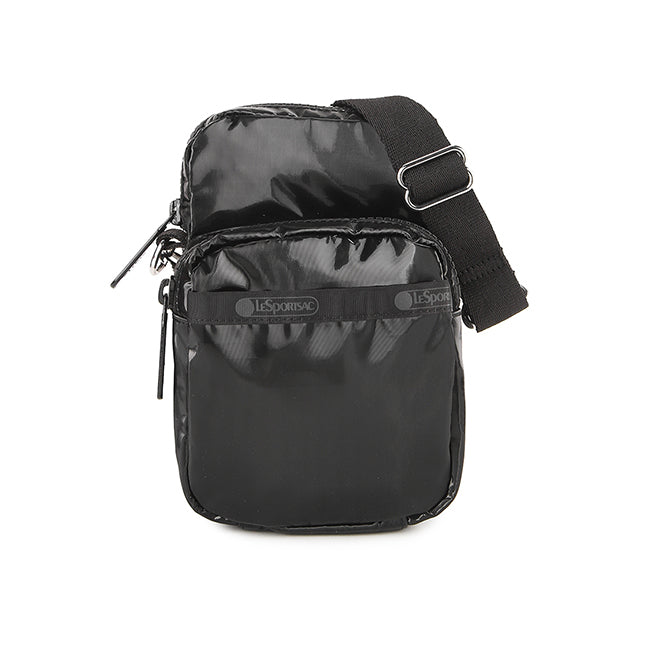 Mini Phone Bag In Black Shine