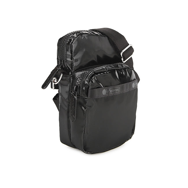 Mini Phone Bag In Black Shine