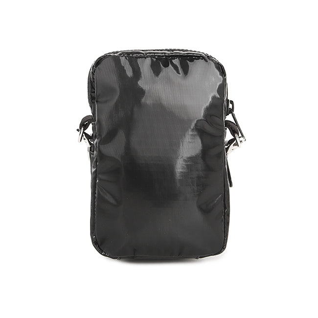 Mini Phone Bag In Black Shine