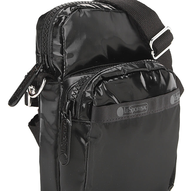 Mini Phone Bag In Black Shine