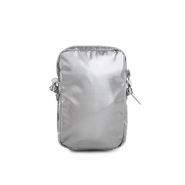 Mini Phone Bag In Gunmetal Gray Shine