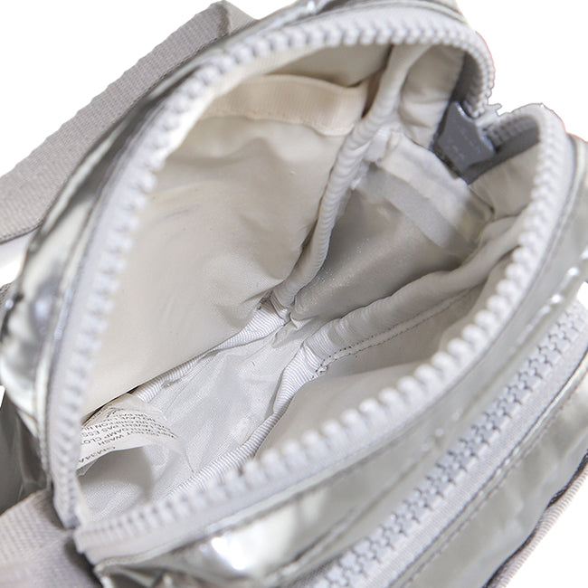 Mini Phone Bag In Gunmetal Gray Shine