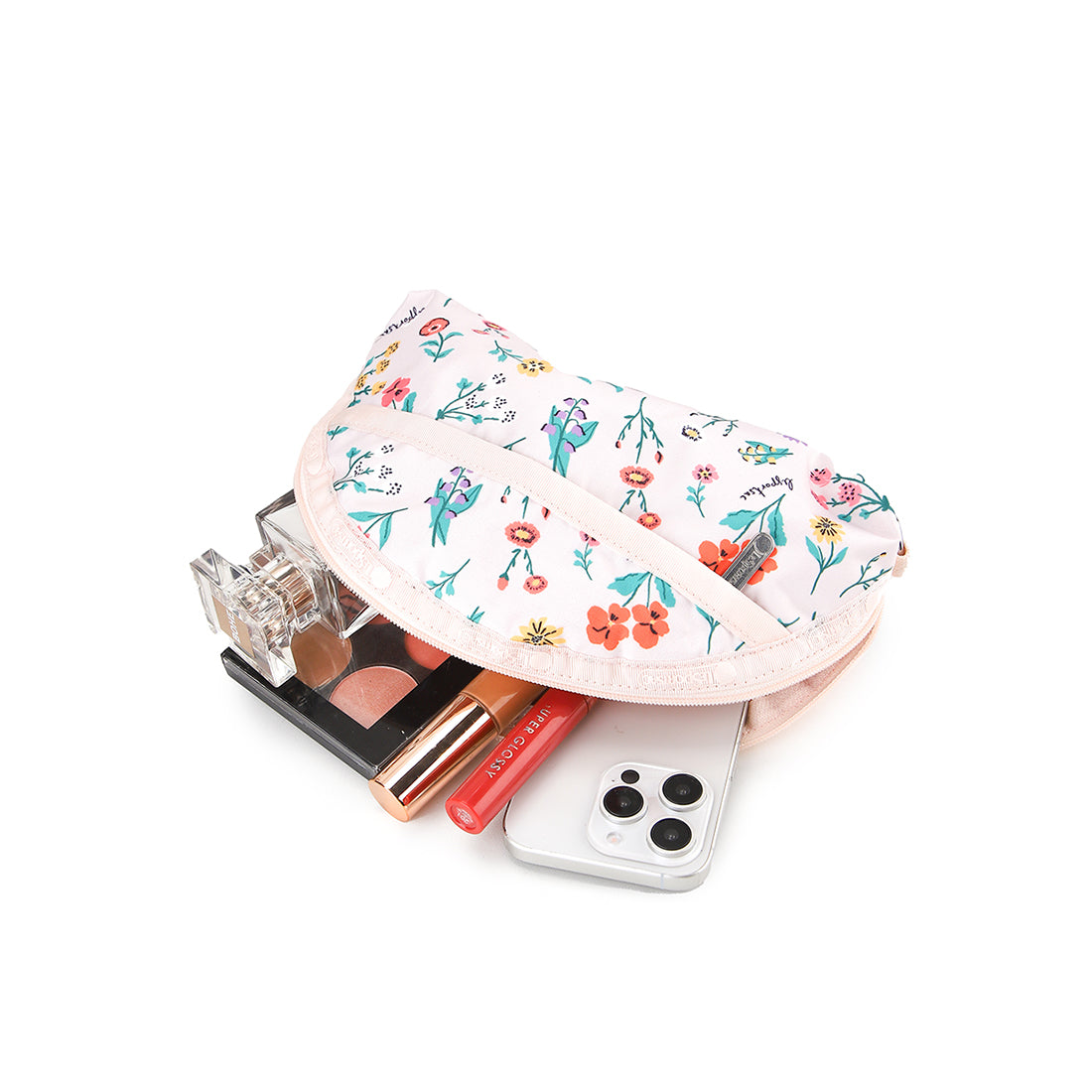 LeSportsac Unisex 2-Zip Wristlet In Tossed Wildflowers