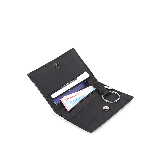 Snap Card Case In Black Shine