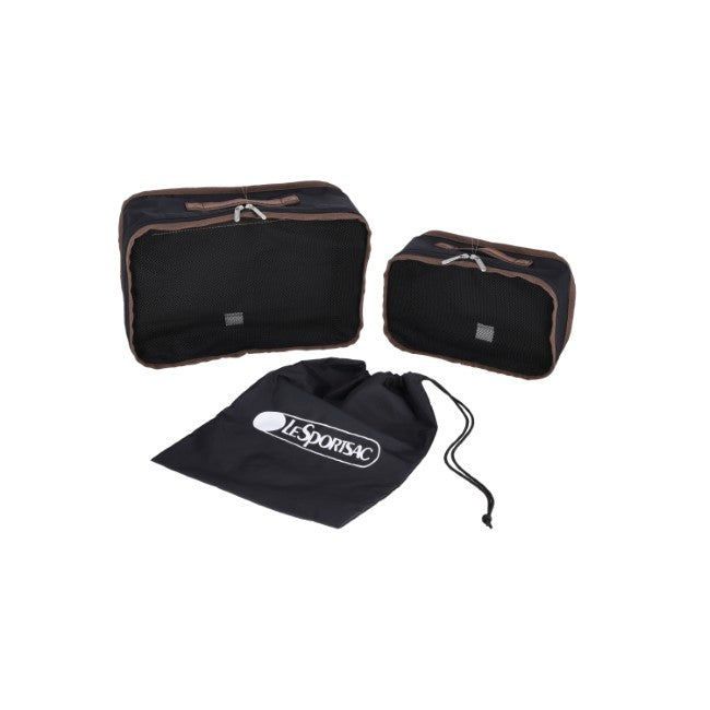 LeSportsac Unisex Packing Pouch Set In Deep Sea/Dark Chocolate