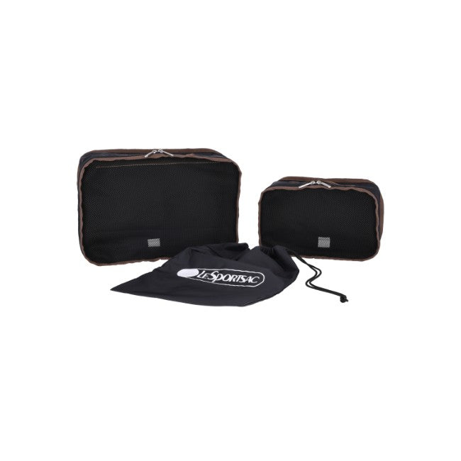LeSportsac Unisex Packing Pouch Set In Deep Sea/Dark Chocolate
