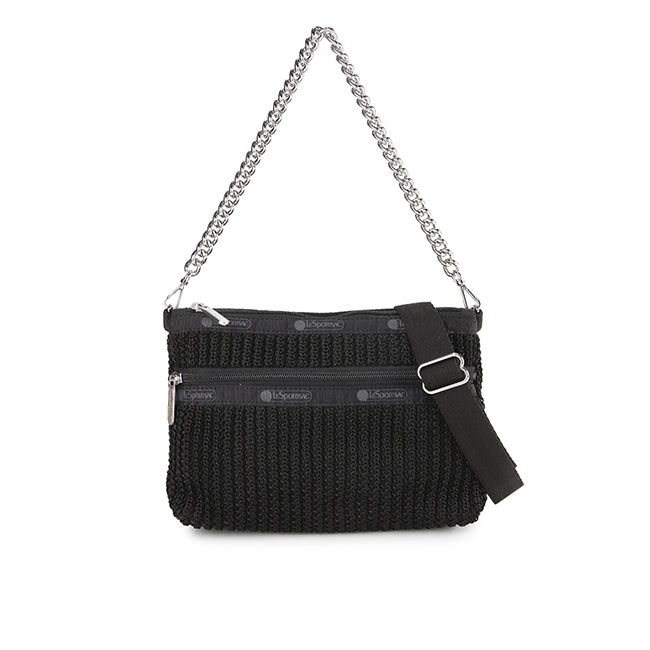 Chain Crochet Clutch In Black Crochet