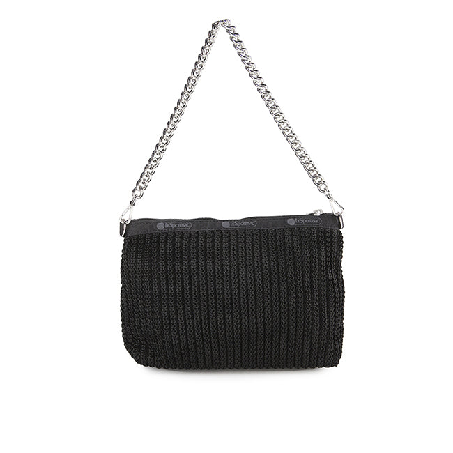 Chain Crochet Clutch In Black Crochet