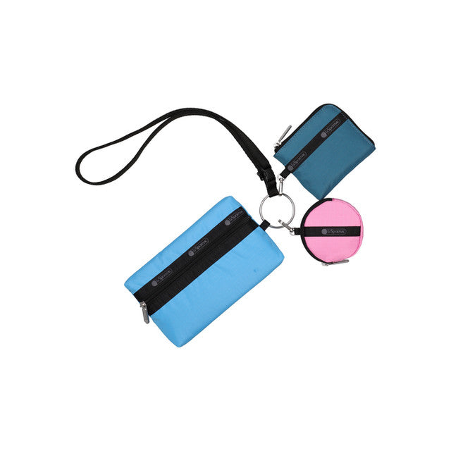 Multi Pouch Wristlet In Teal/Vivid/Fuschia Cb