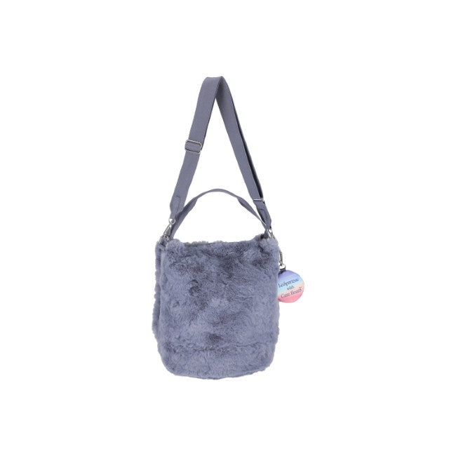 LeSportsac Unisex Convertible Bucket Bag In Care Bears Fuzzy Gray