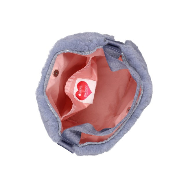 LeSportsac Unisex Convertible Bucket Bag In Care Bears Fuzzy Gray