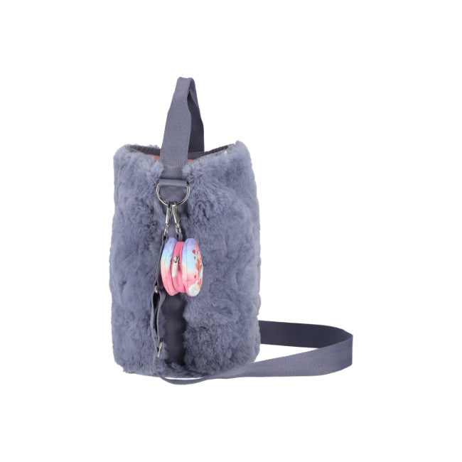 LeSportsac Unisex Convertible Bucket Bag In Care Bears Fuzzy Gray