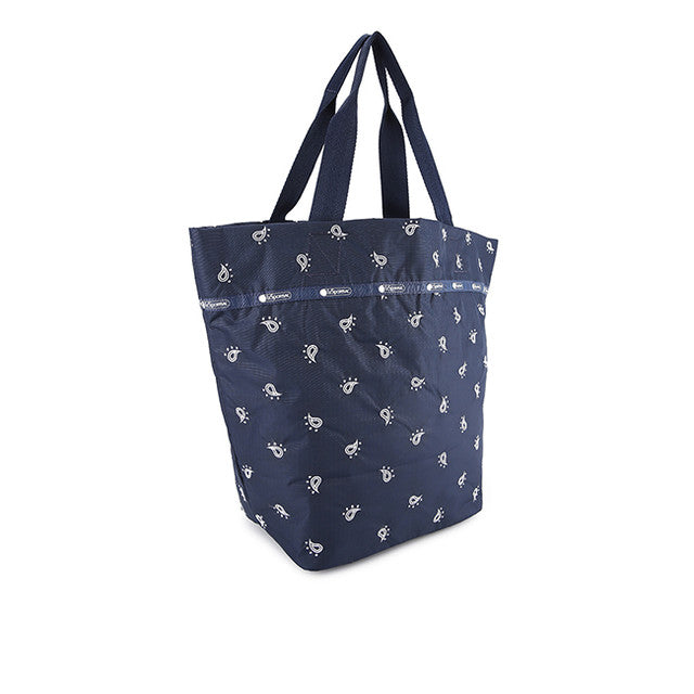 Market Tote In Navy Bandana Emb