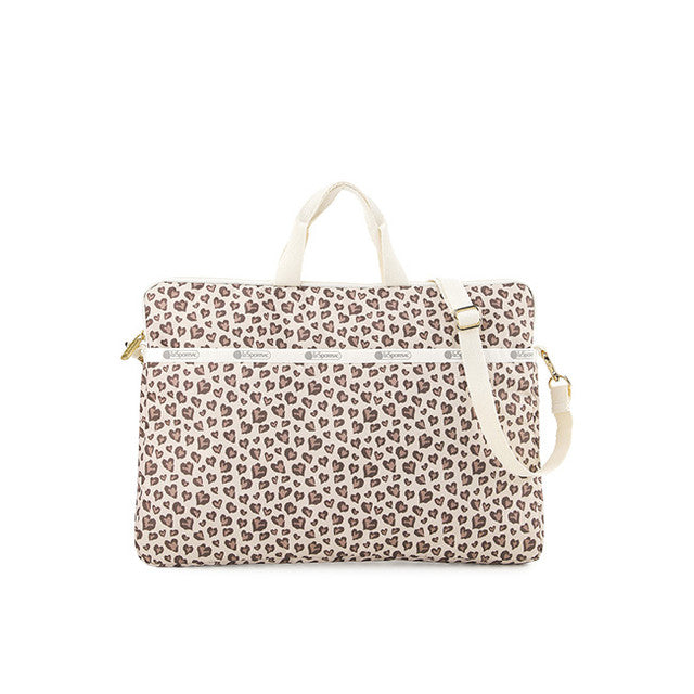 Th Laptop Case 15 In Latte Heart Leopard