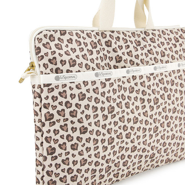Th Laptop Case 15 In Latte Heart Leopard