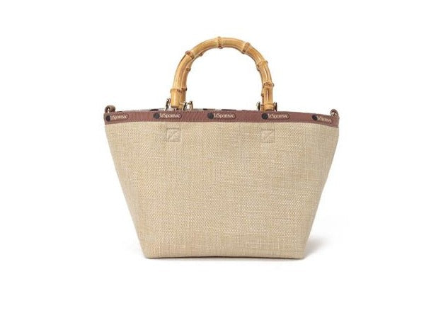 Sm Bamboo Raffia Tote In Raffia Natural