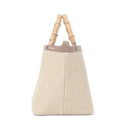 Sm Bamboo Raffia Tote In Raffia Natural