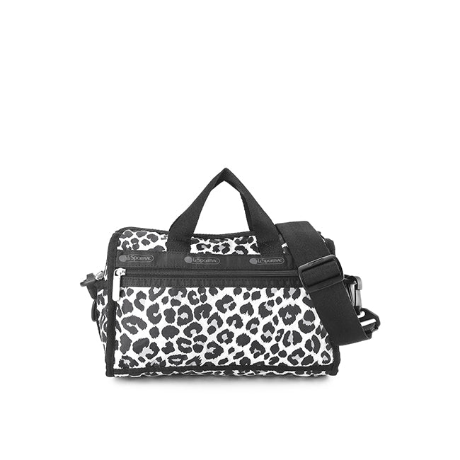 Mini Duffel Crossbody In Neutral Leopard