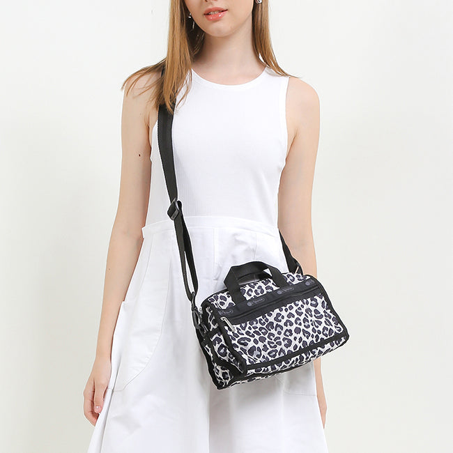 Mini Duffel Crossbody In Neutral Leopard