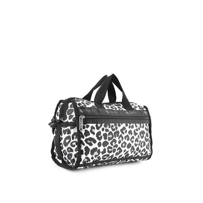 Mini Duffel Crossbody In Neutral Leopard