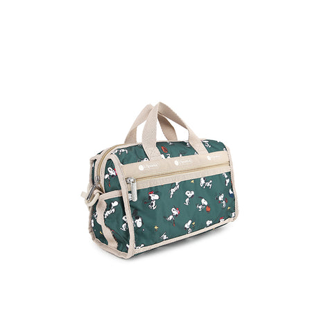 LeSportsac Tas Unisex Mini Duffel Crossbody In Snoopy And Woodstock Grn