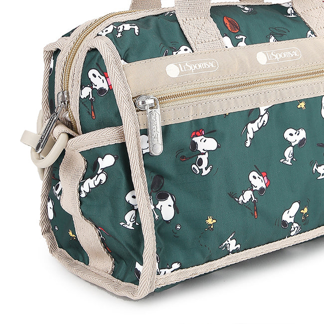 LeSportsac Tas Unisex Mini Duffel Crossbody In Snoopy And Woodstock Grn