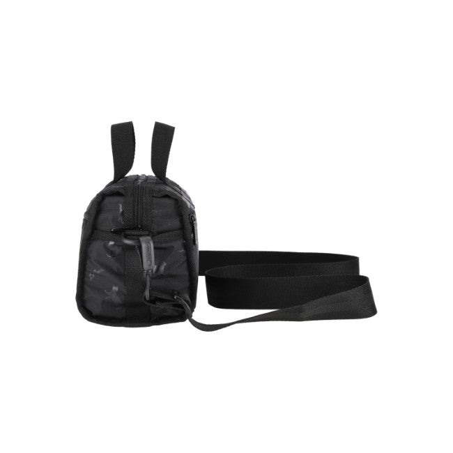 LeSportsac Unisex Mini Duffel Crossbody In Black Cats