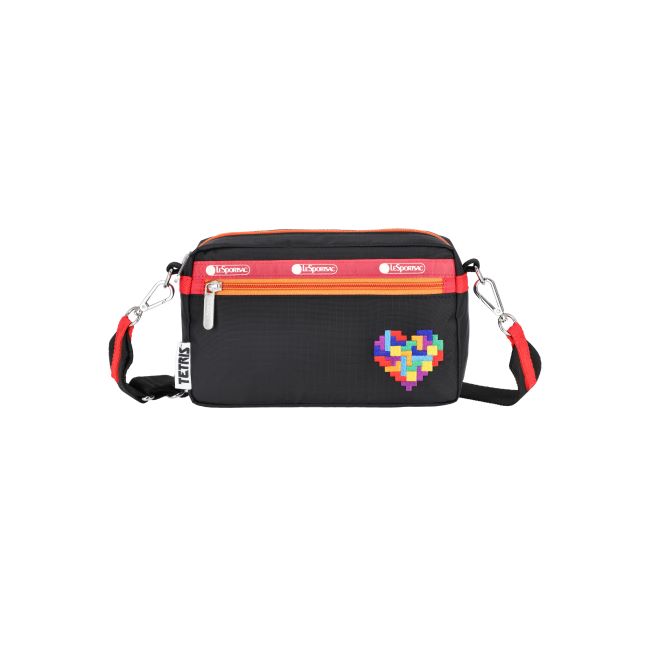E/W Phone Crossbody In Tetris Heart Emb Xbody
