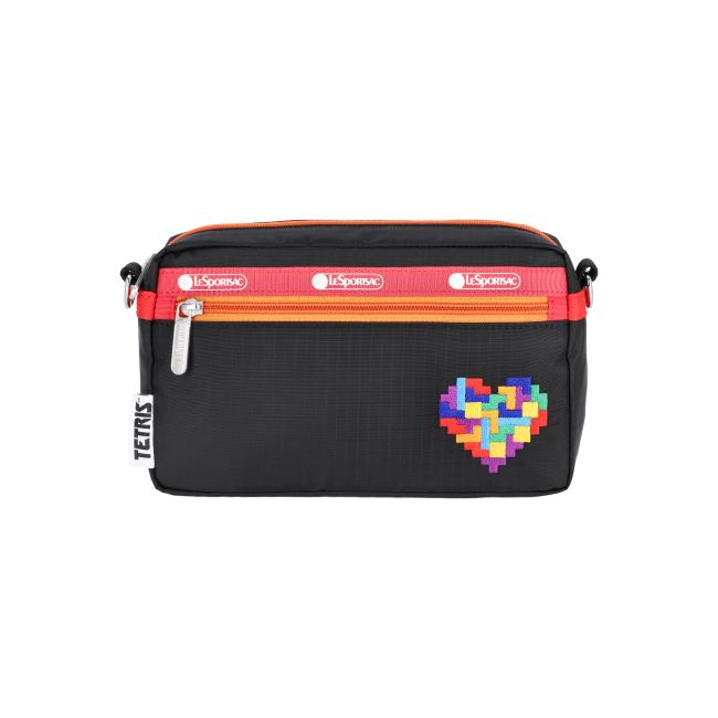 E/W Phone Crossbody In Tetris Heart Emb Xbody