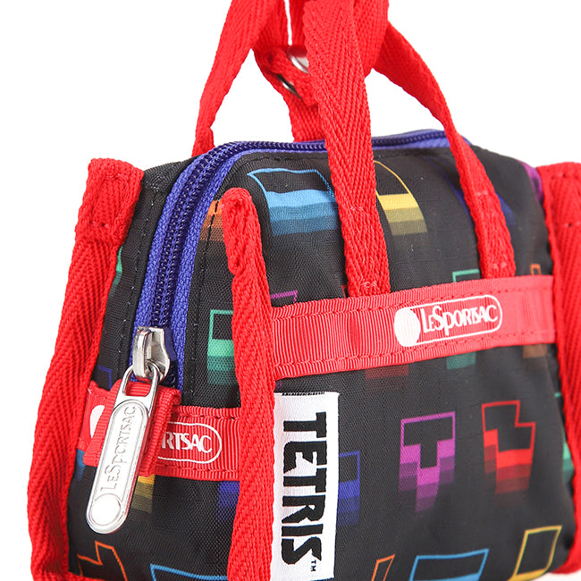 Micro Weekender Charm In Tetris Falling Blocks/Pnk
