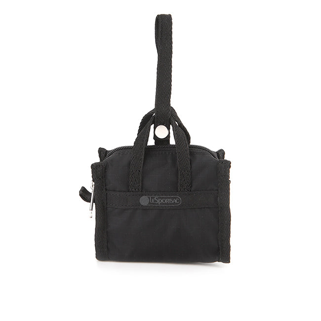 LeSportsac Unisex Micro Weekender Charm In Recycled Black