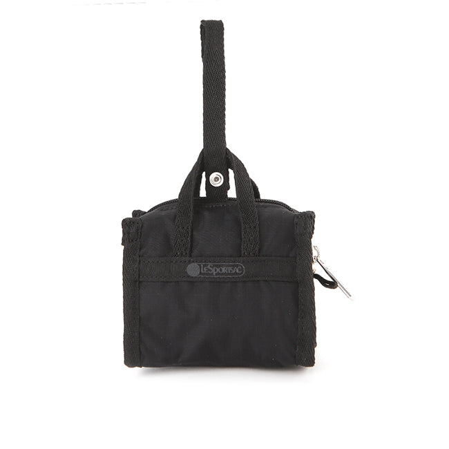 LeSportsac Unisex Micro Weekender Charm In Recycled Black