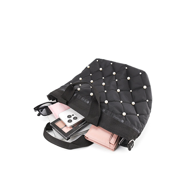 Bucket Tote W Pearls2 In Midnight Pearl