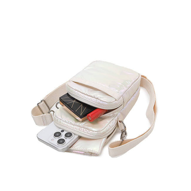 Gradient Mini Phone Bag In Pearlized Gradient Shine