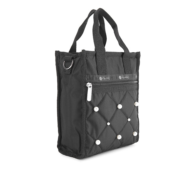Mini N/S Tote W/ Pearls In Midnight Pearl