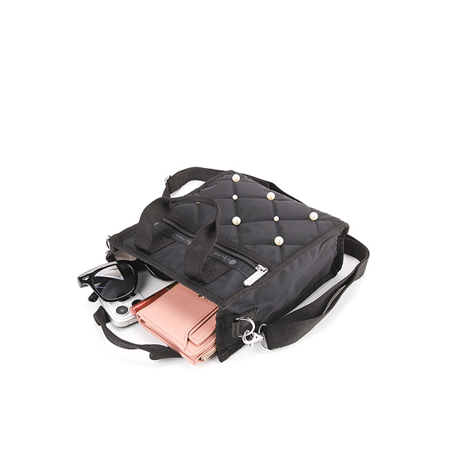 Mini N/S Tote W/ Pearls In Midnight Pearl