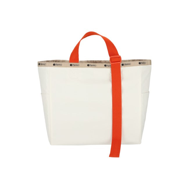 LeSportsac Unisex Bags Lg Handle Adj Tote In Meringue/Mandarin Wb