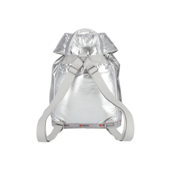 LeSportsac Unisex Puffy Backpack In Astro Silver