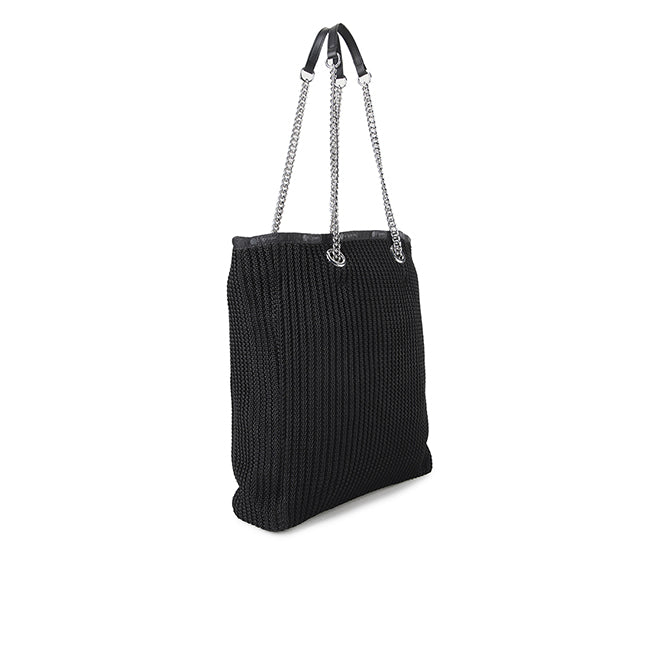 LeSportsac Unisex Bags Chain Crochet N/S Tote In Black Crochet
