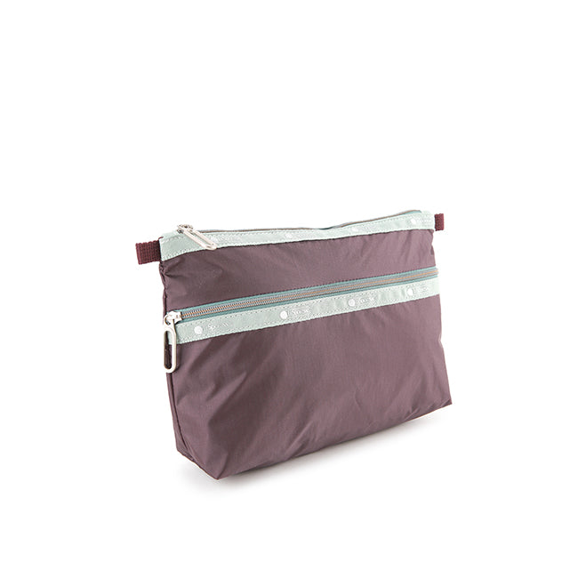 Essential 2 Zip Pouch In Pw Burgundy C1