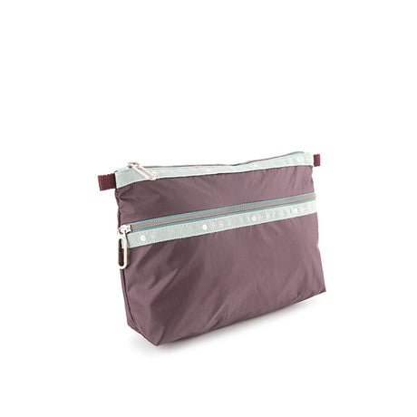 Essential 2 Zip Pouch In Pw Burgundy C1