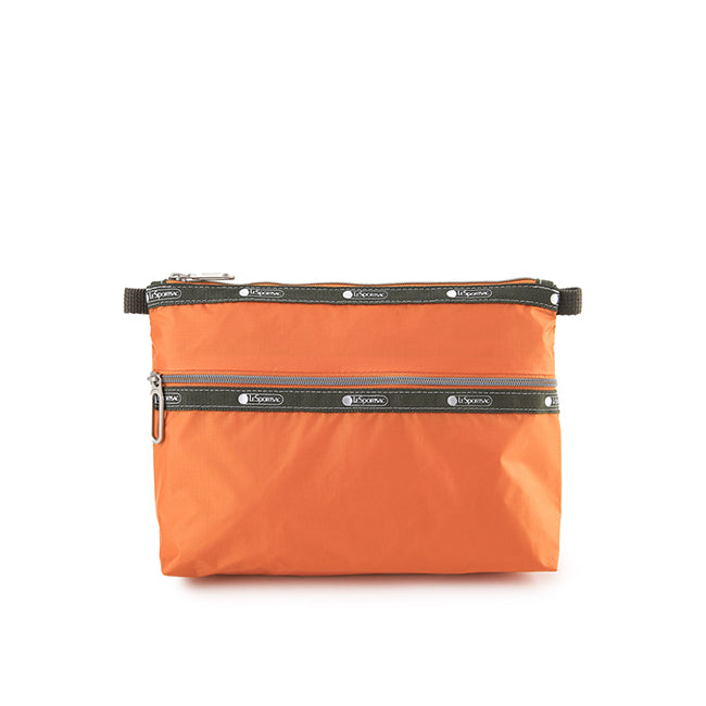 Essential 2 Zip Pouch In Pw Flame Orange C1
